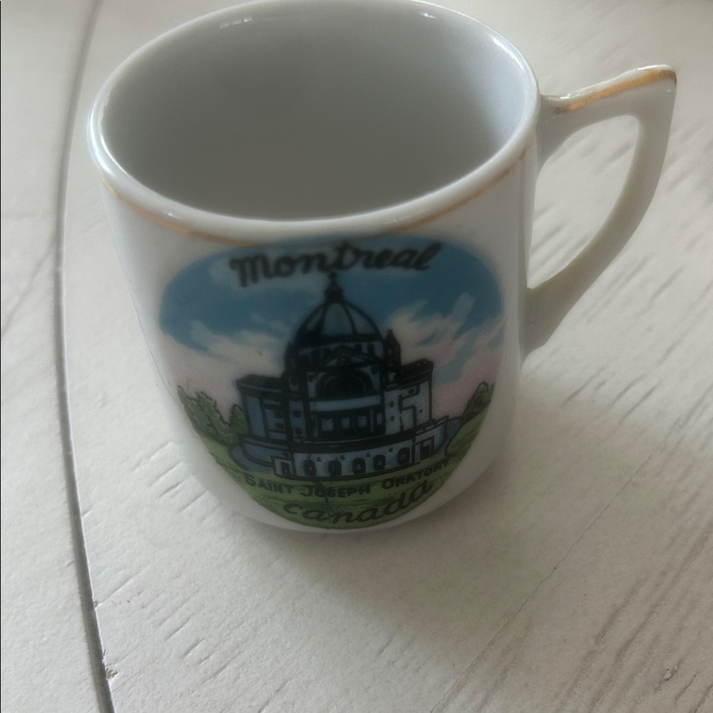 Vintage Mini Mug Saint Joseph Oratory souvenir cup